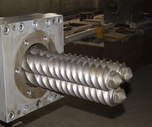 品字形三螺杆挤出机