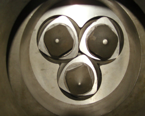 品字形三螺杆挤出机